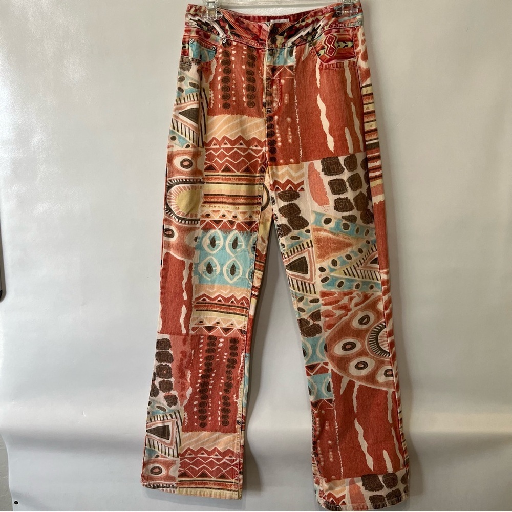 Vintage Chicos Artsy Bistro Jeans Multi Color NWT